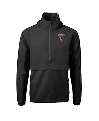 Cutter & Buck Men's Black Atlanta Falcons Charter Eco Half-Zip Anorak Jacket