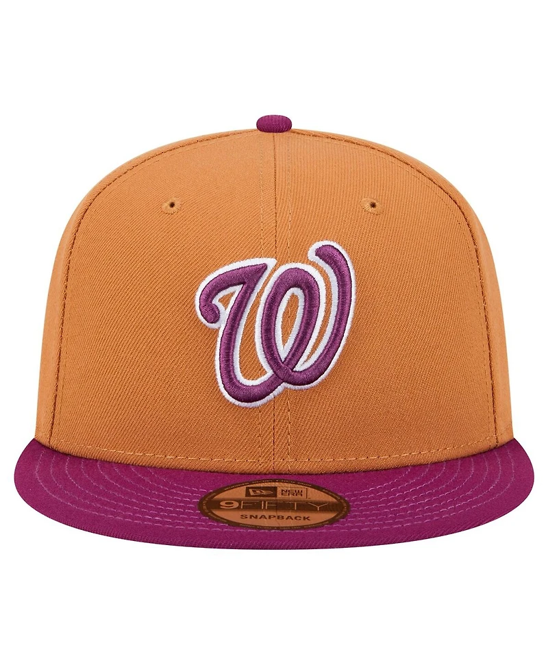 New Era Men's Brown/Purple Washington Nationals Color Pack Two-Tone 9FIFTY Snapback Hat