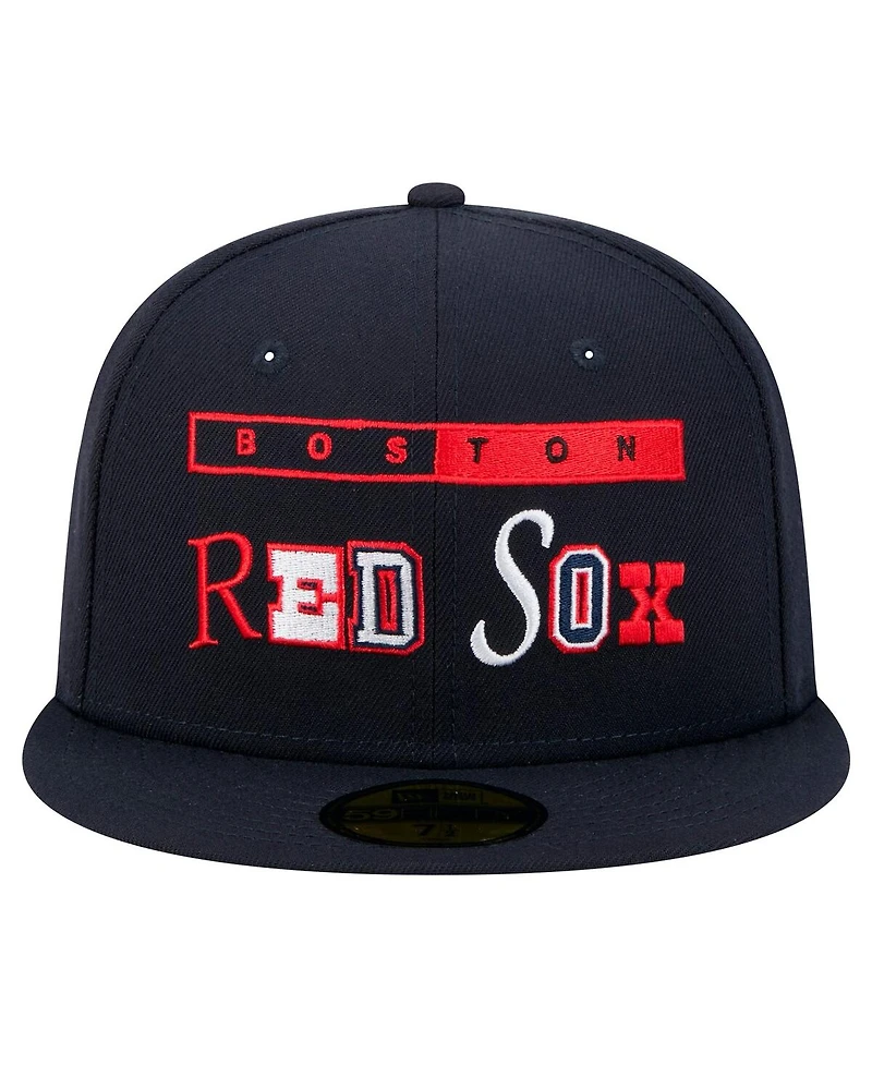 New Era Men's Navy Boston Red Sox Ransom 59FIFTY Fitted Hat