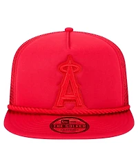 New Era Men's Red Los Angeles Angels Tone Foam Meshback Golfer Snapback Hat