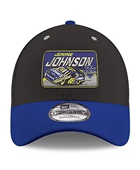 New Era Men's Black/Royal Jimmie Johnson Nascar Hall of Fame Class of 2024 9FORTY Adjustable Hat