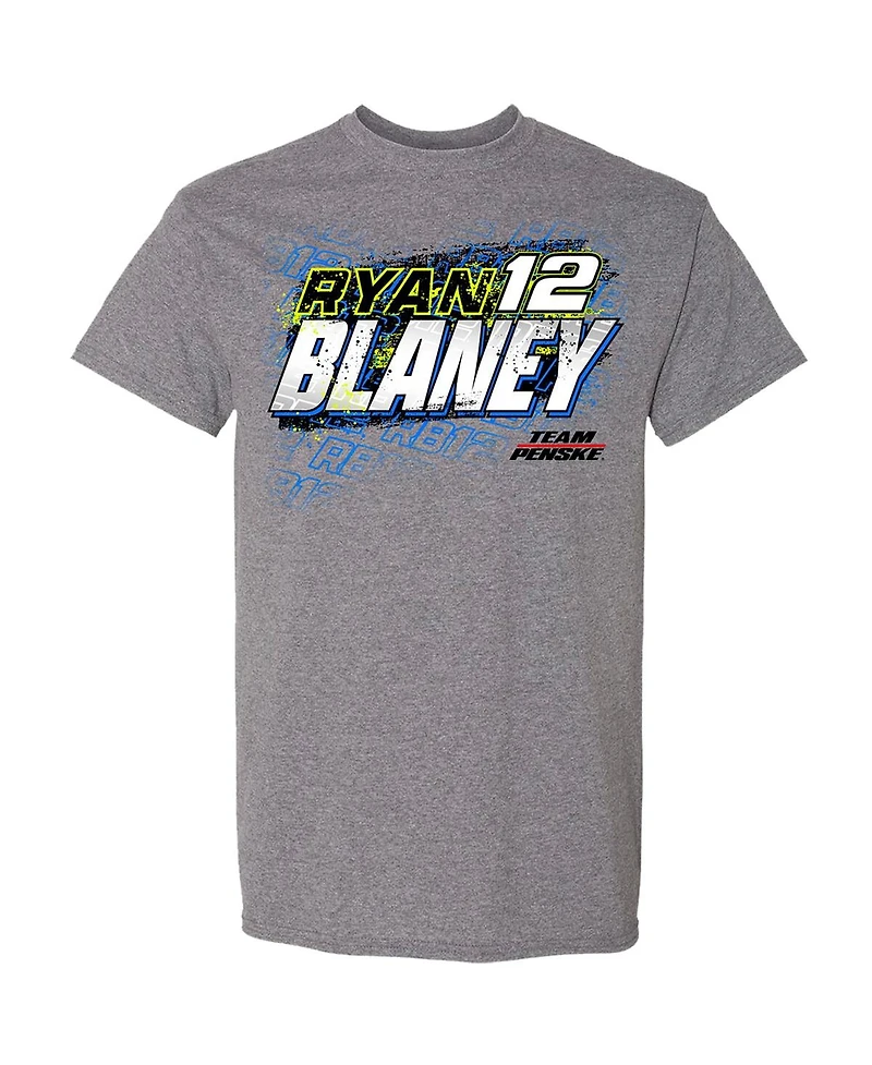 Team Penske Men's Heather Gray Ryan Blaney Car T-Shirt