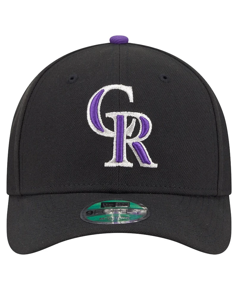 New Era Big Boys and Girls Black Colorado Rockies Player Replica 9FORTY Adjustable Hat