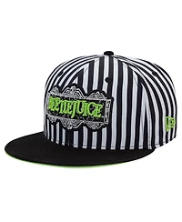 New Era Men's Black Beetlejuice Green Piping 9FORTY Adjustable Hat