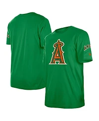 New Era Men's Kelly Green Los Angeles Angels St. Patrick's Day Shamrock Fill T-Shirt