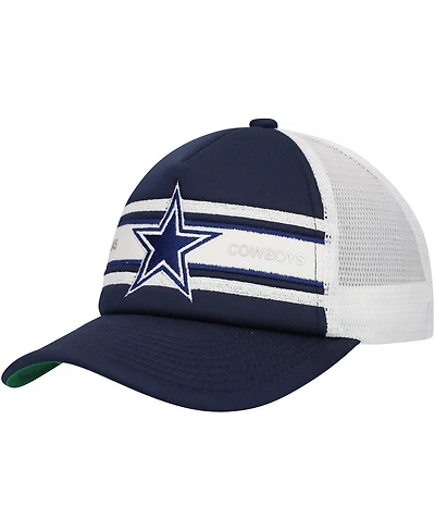 Mitchell & Ness Big Boys and Girls Navy Dallas Cowboys Stripe Trucker Adjustable Hat