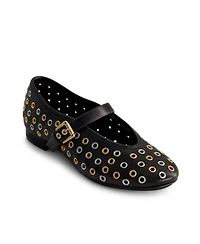 Bernardo Borden Grommet Mary Jane Flat