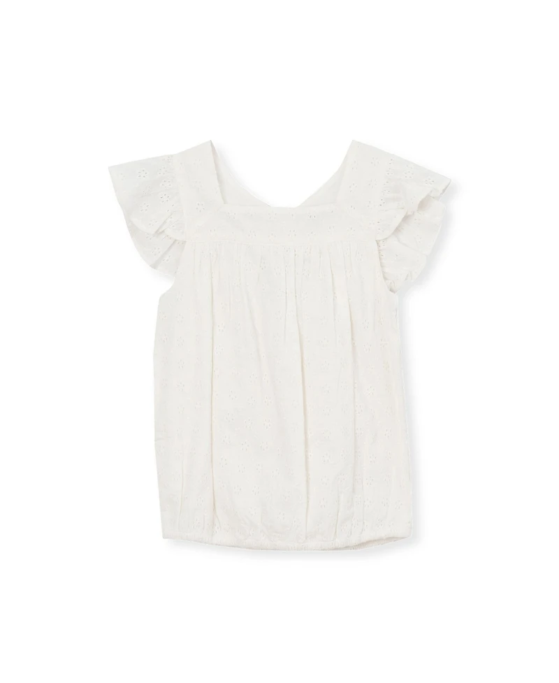 Lands' End Girls Woven Eyelet Top