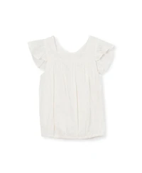 Lands' End Girls Woven Eyelet Top