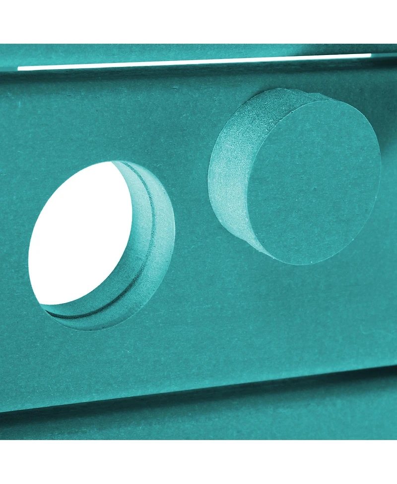 6-Piece Hdpe Rectangular Patio Dining Table Set with Foldable Chairs and Patio Bench