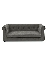 Elegant Rectangle Pet Bed for Medium and Large Dogs Dark grey