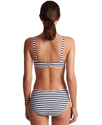 Lauren Ralph Lauren Women's Striped Ring Hipster Bikini Bottoms