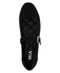 Mia Women's Brita Mary-Jane Round Toe Knit Flats