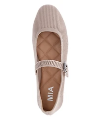 Mia Women's Brita Mary-Jane Round Toe Knit Flats