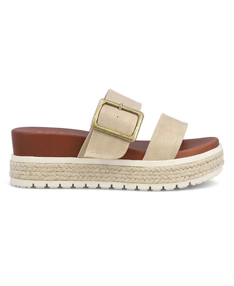 Mia Women's Kika Platform Slide Round Toe Sandals