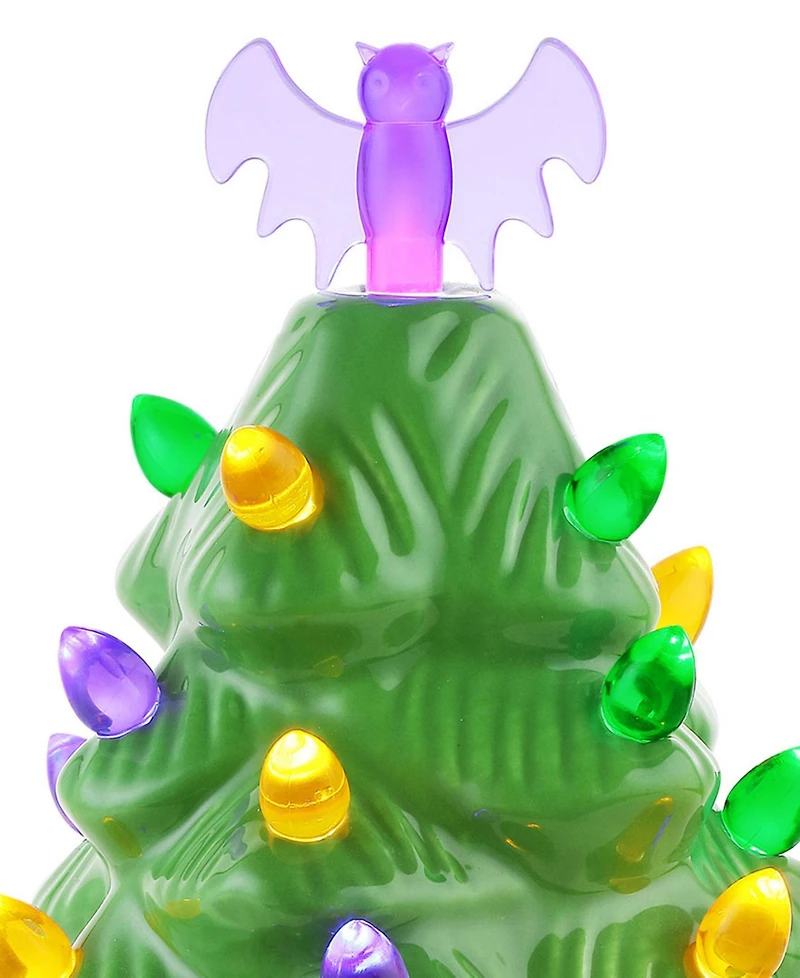 12" Halloween Tree with Bat Topper