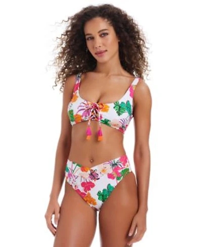 Bar Iii Womens Bermuda Babe Lace Up Bikini Top V Waist Bikini Bottoms Exclusively At Macys