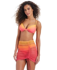 Bar Iii Women's Day Club Ombre Shirred Front Mesh Skirt Cover-Up, Exclusively at Macy's