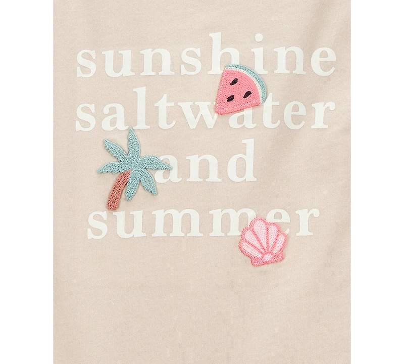 Carter's Toddler Girls Sunshine, Saltwater and Summer Graphic T-Shirt