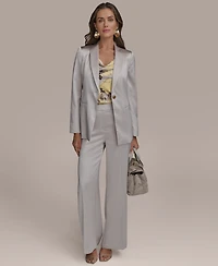 Donna Karan New York Women's Wide-Leg Satin Pants, Regular & Petite