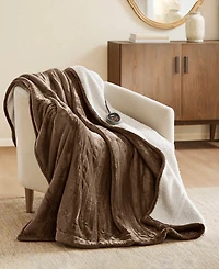 Woolrich Electric Reversible Plush to Berber Blanket