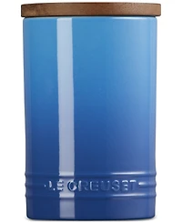 Le Creuset Stoneware Signature Canister with Wood Lid, 26-Oz.