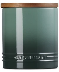 Le Creuset Stoneware Signature Canister with Wood Lid, 1.2-Qt.