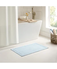Host & Home Cotton Bath Rug, Stylish Textured Woven Design, Slip Resistant Backing, 5 Color Options, 2-Piece Set - 17x24 20x32