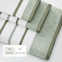 Linery & Co. Luxurious Cotton Decorative 2-Piece Bath Sheet Set