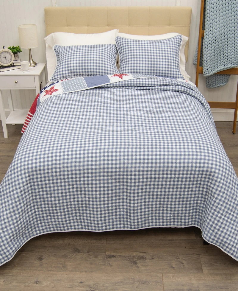 Donna Sharp Stars and Stripes Americana 2-Pc. Quilt Set, Twin
