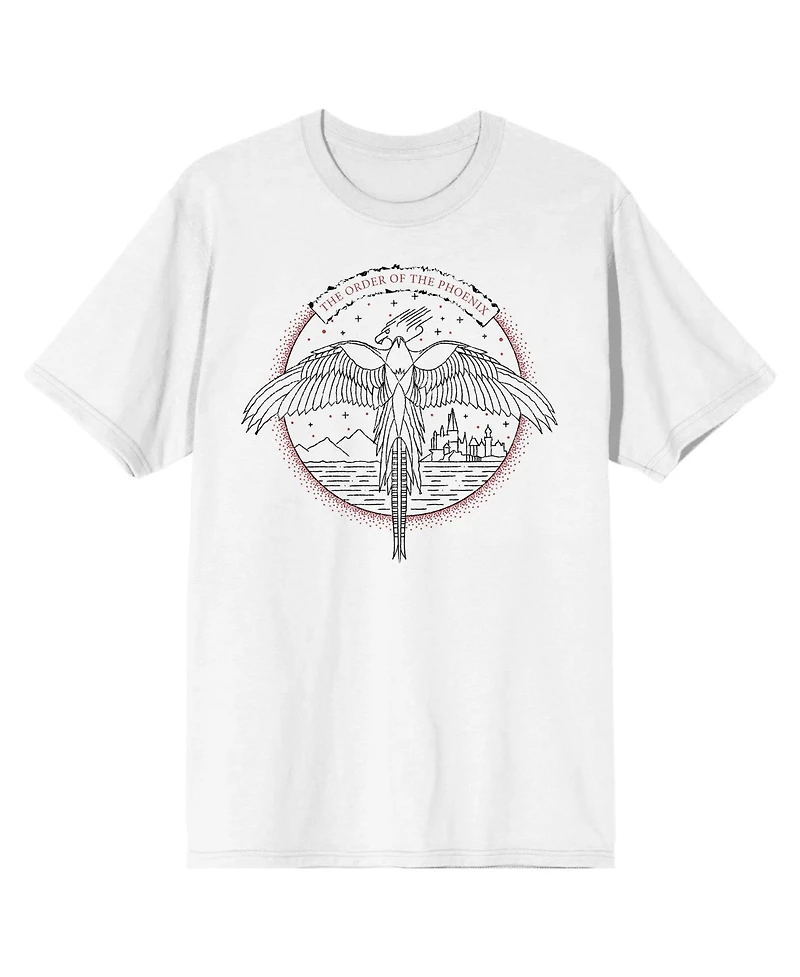 Harry Potter Men's The Order Of The Phoenix Logo White Tee T-Shirt