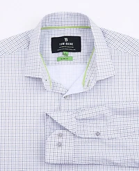 Tom Baine Men's Four Way Stretch Plaid Button Down Dress Shirt