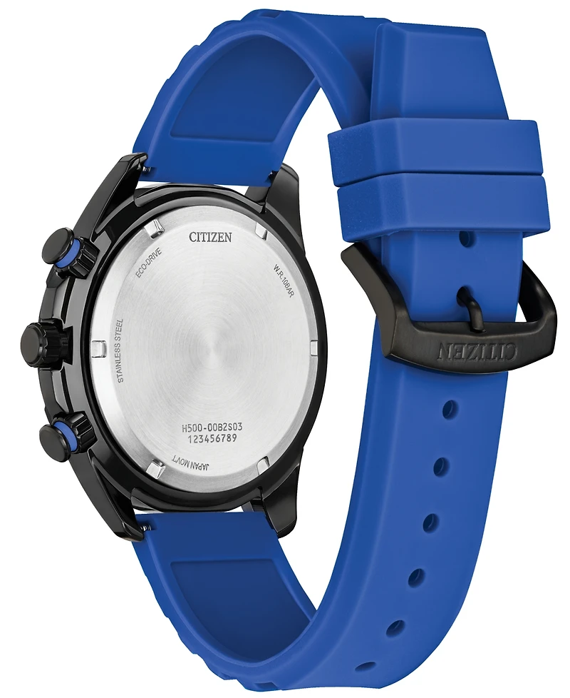 Citizen Men's Sport Casual Brycen Blue Silicone Strap Watch 44.8mm
