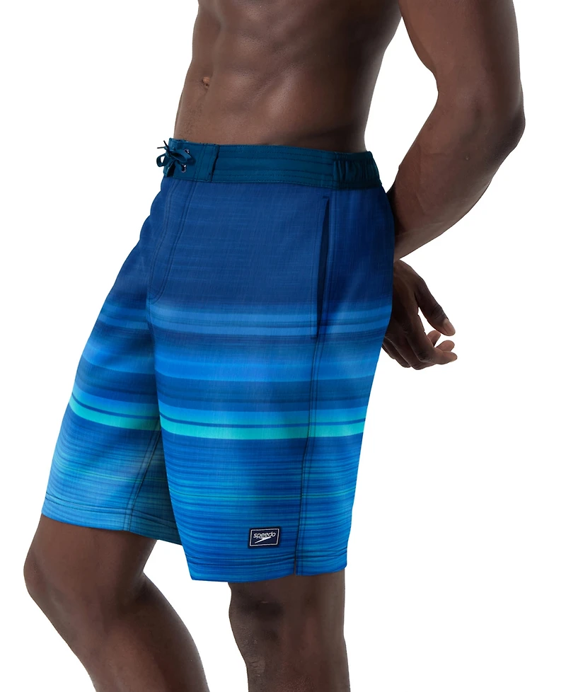 Speedo Men's Onshore Bondi Basin Ombre Stripe Drawstring 9" Boardshorts