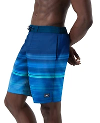 Speedo Men's Onshore Bondi Basin Ombre Stripe Drawstring 9" Boardshorts