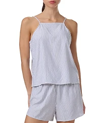 Tommy Hilfiger Women's 2-Pc. Striped Cami & Boxer Pajama Set