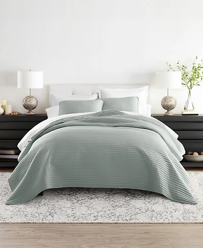 ienjoy Home Stripe Stitch 2-Pc. Quilt Set, Twin/Twin Xl