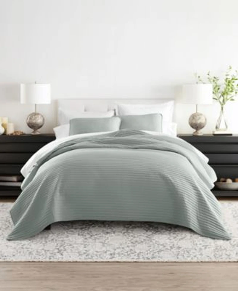 Ienjoy Home Stripe Stitch Quilt Sets