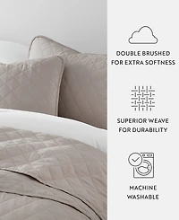 ienjoy Home Diamond Stitch 3-Pc. Lightweight Quilt Set, Full/Queen