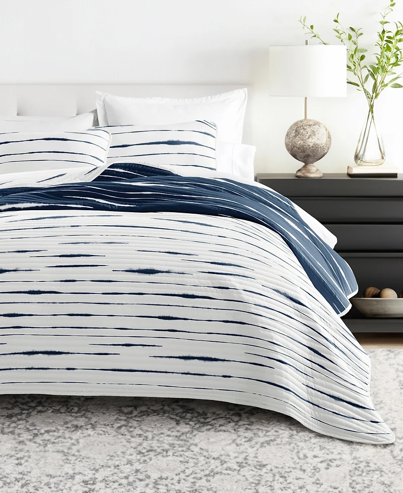 ienjoy Home Horizon Lines Reversible 3-Pc. Lightweight Quilt Set, King/California King