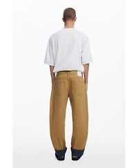 Desigual Men's Turn-up hem patch trousers