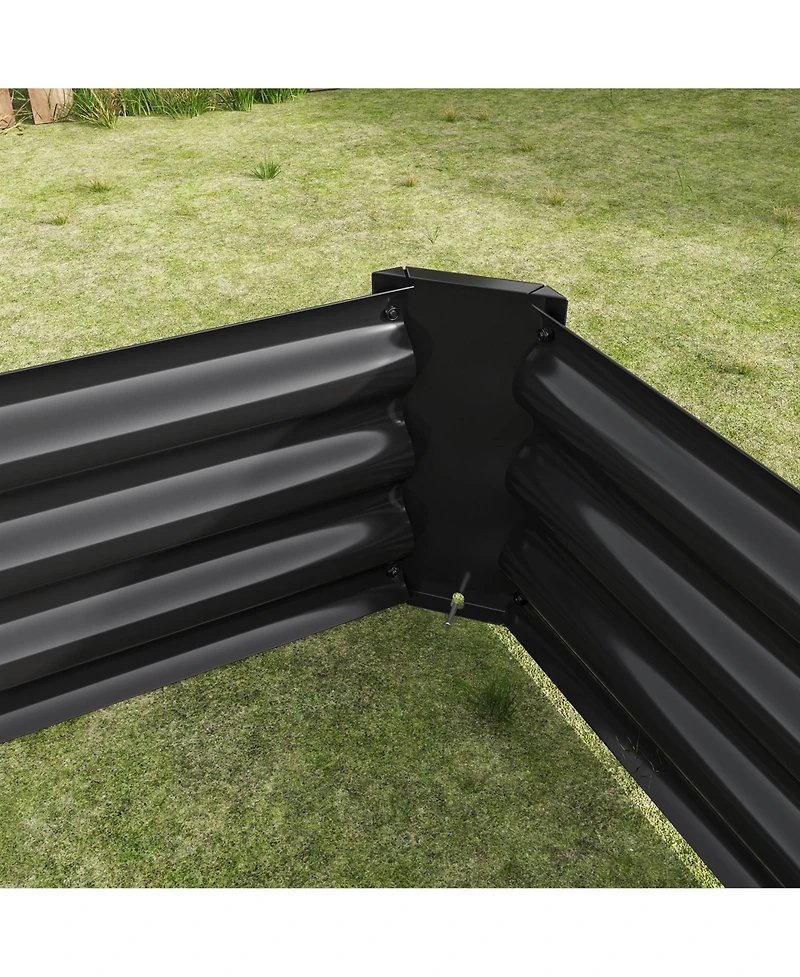 Raised Garden Bed Outdoor, 6×3×1ft , Metal Raised Rectangle Planter Beds for Plants, Vegetables, and Flowers