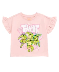 Teenage Mutant Ninja Turtles Girls T-Shirt and Chambray Shorts Outfit Set