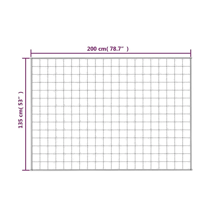 Weighted Blanket Gray 53.1"x78.7" 22 lb Fabric