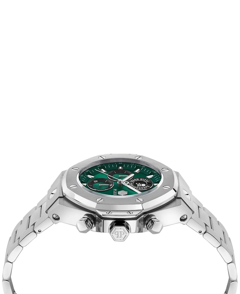 Philipp Plein Men's Chronograph Royal Stainless Steel Bracelet Watch 46mm