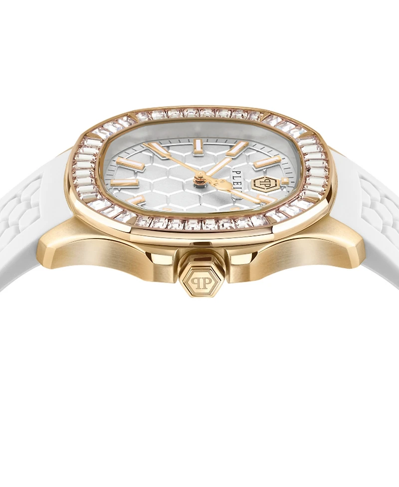 Philipp Plein Women's The Spectre Lady White Silicone Strap Watch 38mm