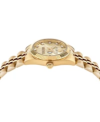 Philipp Plein Women's Date Superlative Gold Ion Plated Stainless Steel Bracelet Watch 28mm