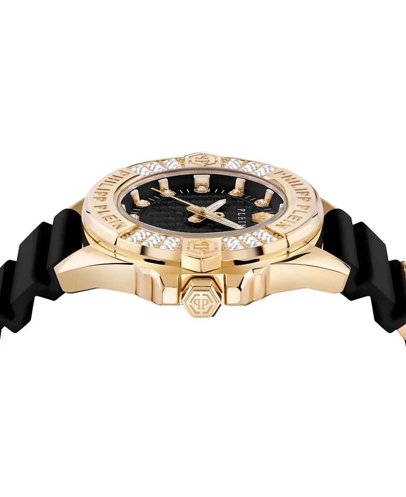 Philipp Plein Women's Majesty Black Silicone Strap Watch 38mm