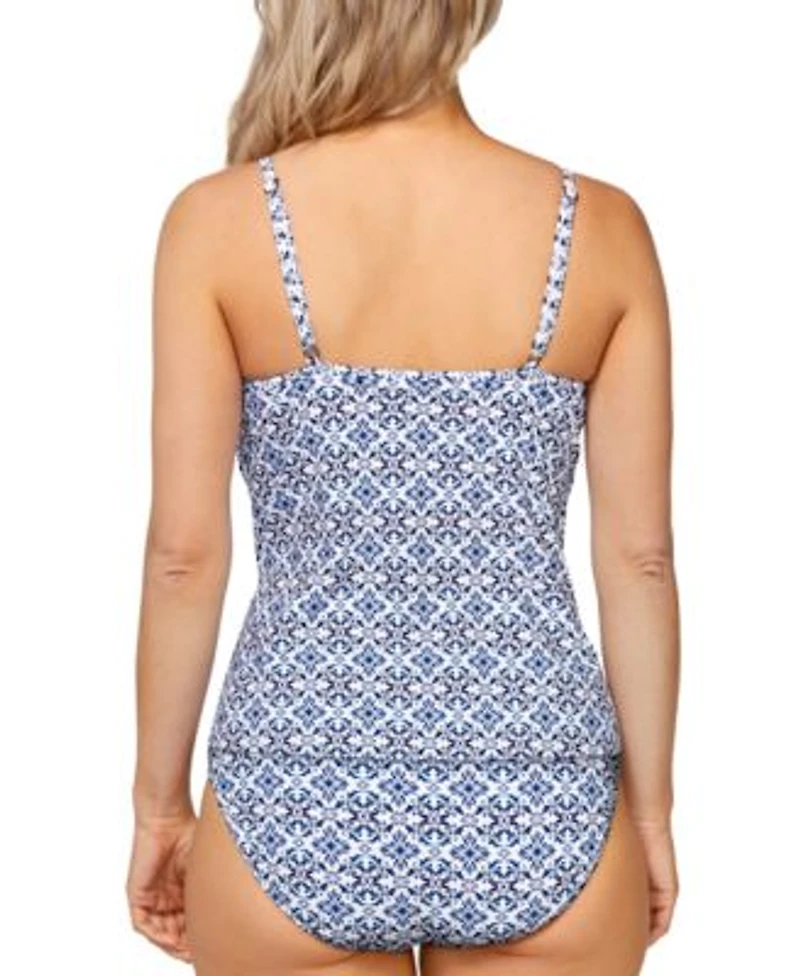 Island Escape Womens Paradise Underwire Tankini Top High Waist Bottoms Exclusively At Macys