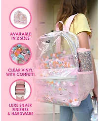 Packed Party Flower Shop Clear Backpack Women's Fashion Book Bag For Ladies at School, Work, Travel